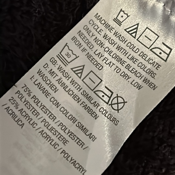 GILI fuzzy Soft black Open Front Cardigan sweater size XL - Picture 6 of 6